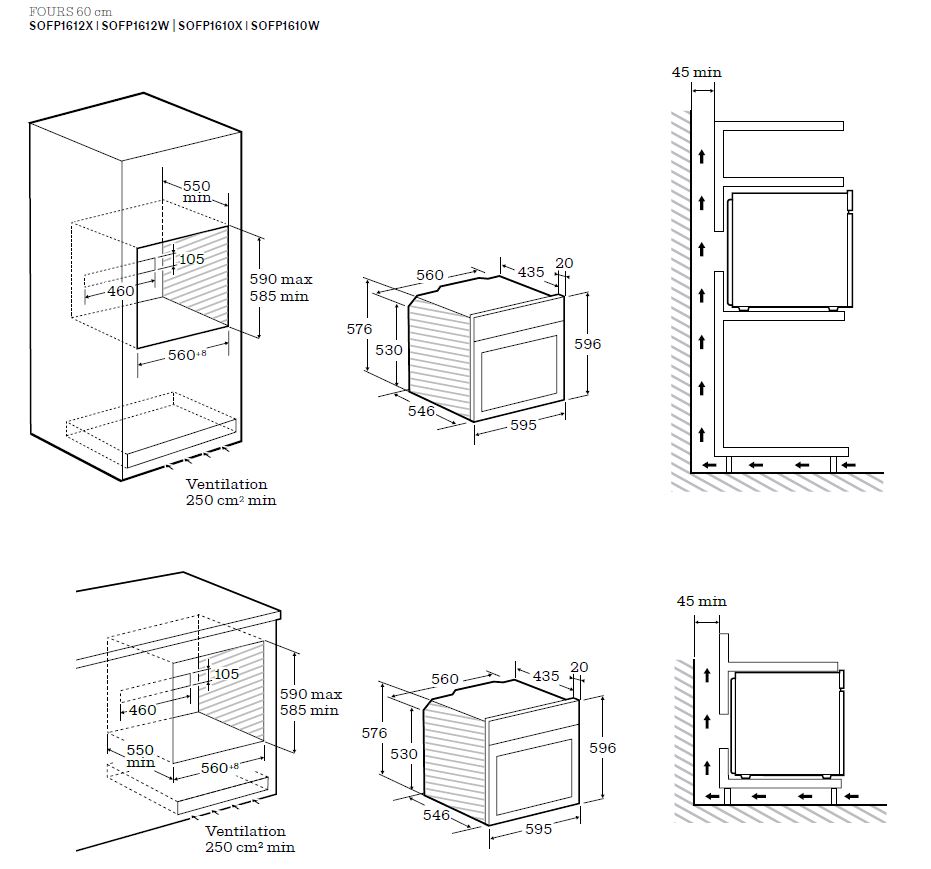 FOUR ENCASTRABLE SCHOLTES ELECTRIC PYROLYSE 72 L 12 PROGRAMMES + PIERRE DE PIZZA NOIR – Image 2