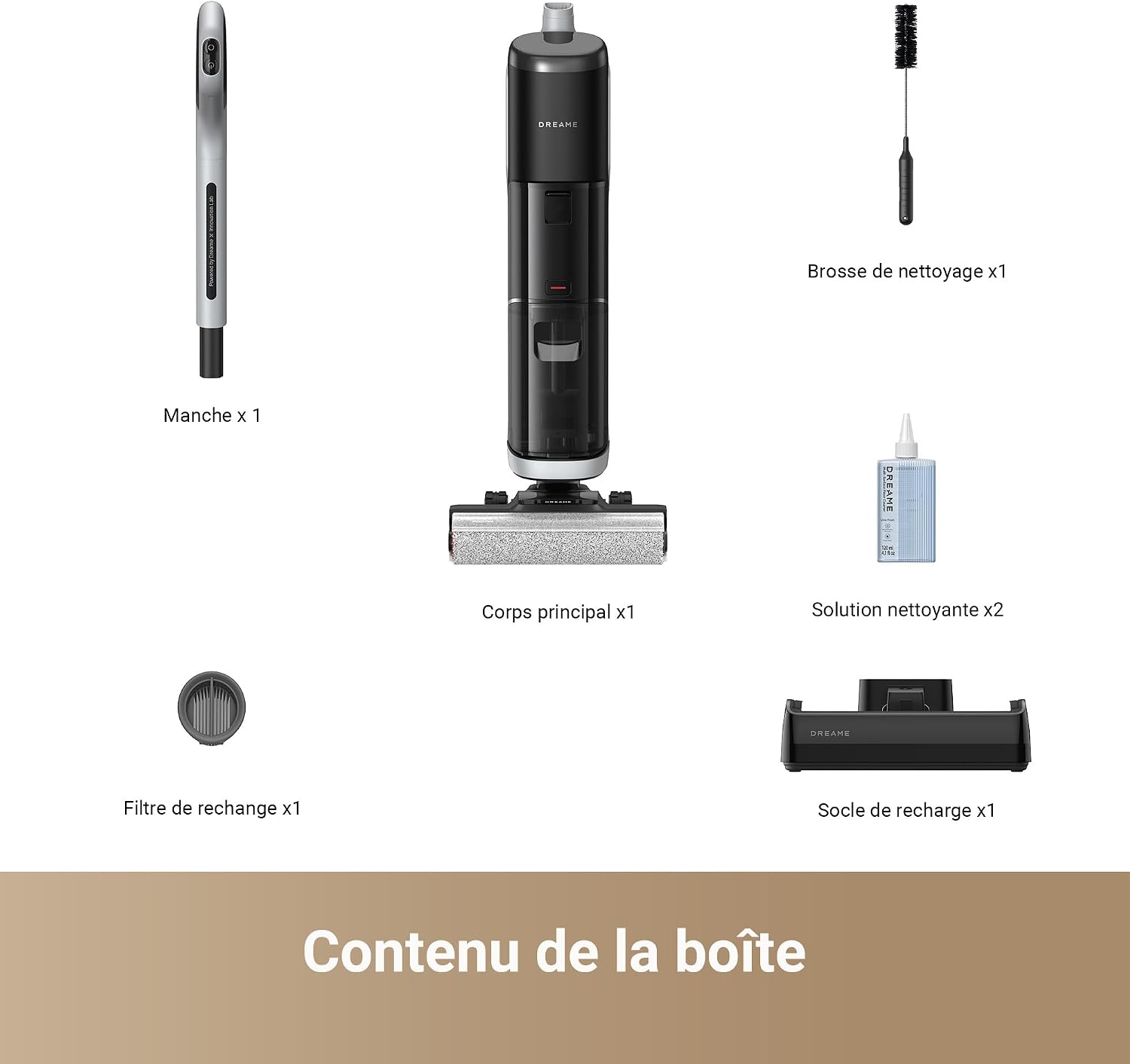 dreame H14 Pro Aspirateur Laveur, Design Plat à 180°, Nett. Brosse 60 °C – Image 11