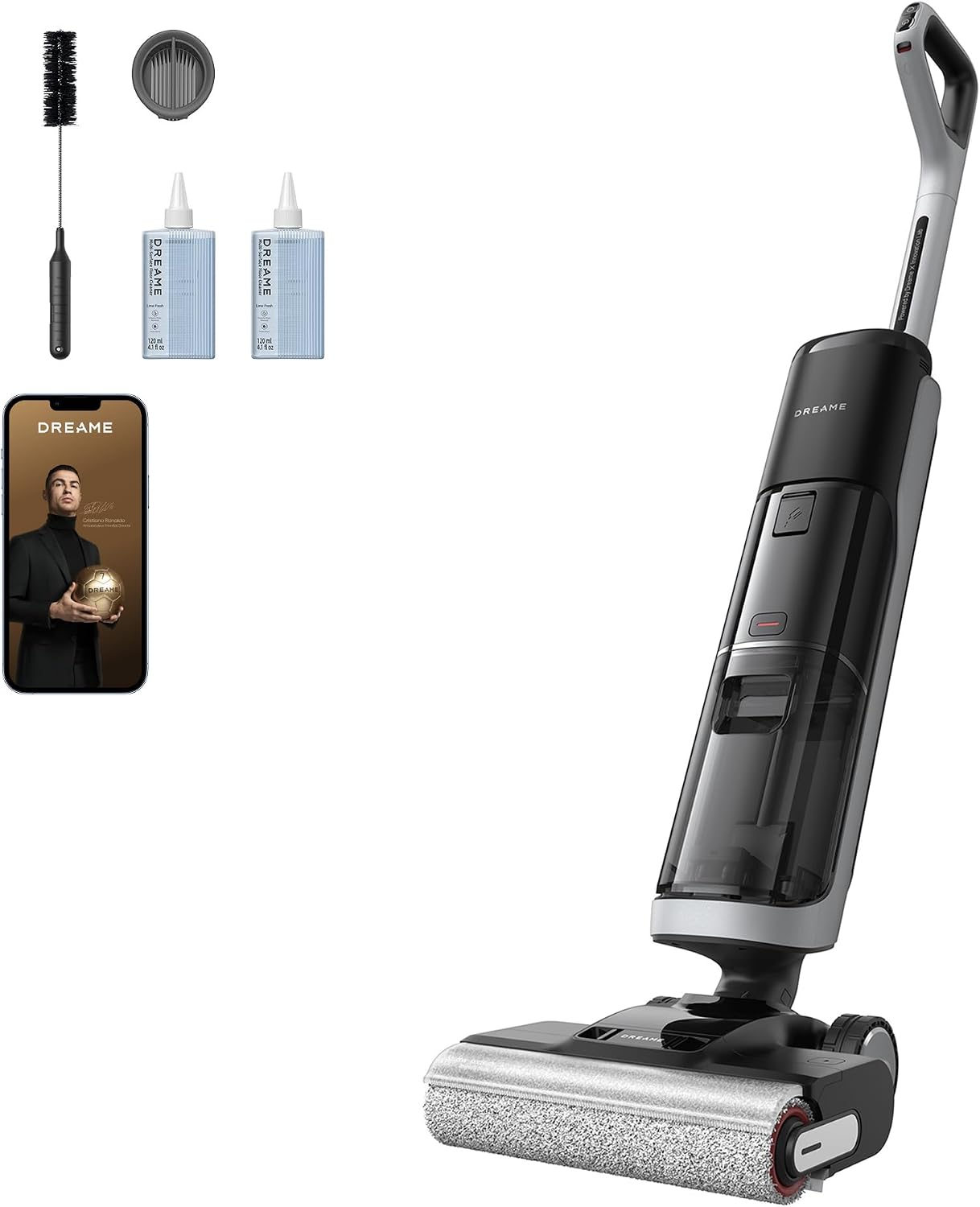 dreame H14 Pro Aspirateur Laveur, Design Plat à 180°, Nett. Brosse 60 °C – Image 2