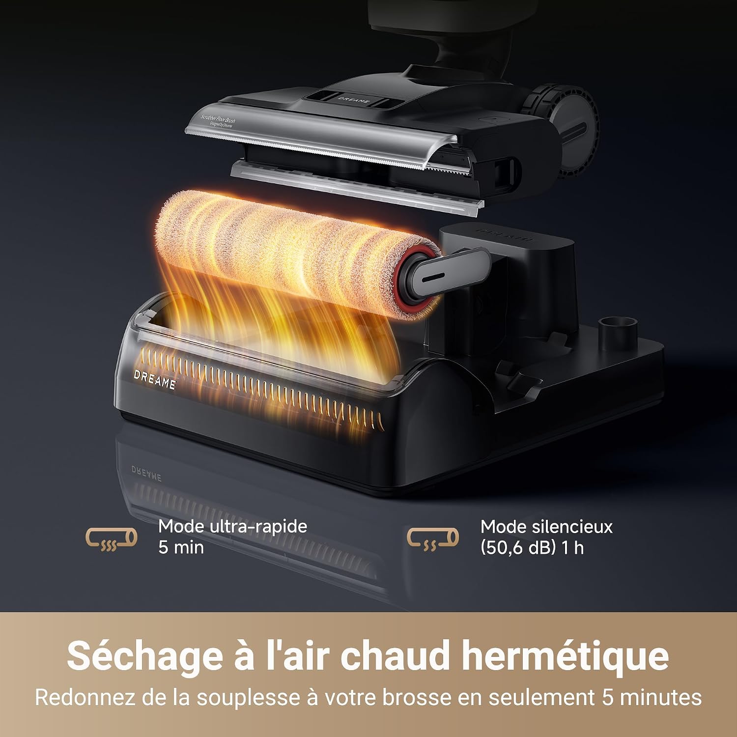 dreame H14 Pro Aspirateur Laveur, Design Plat à 180°, Nett. Brosse 60 °C – Image 4