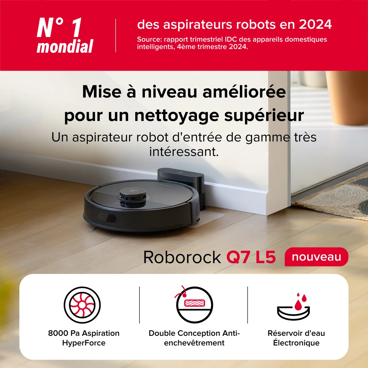 Roborock Q7 L5 robot aspirateur avec aspiration de 8 000 Pa – Image 10